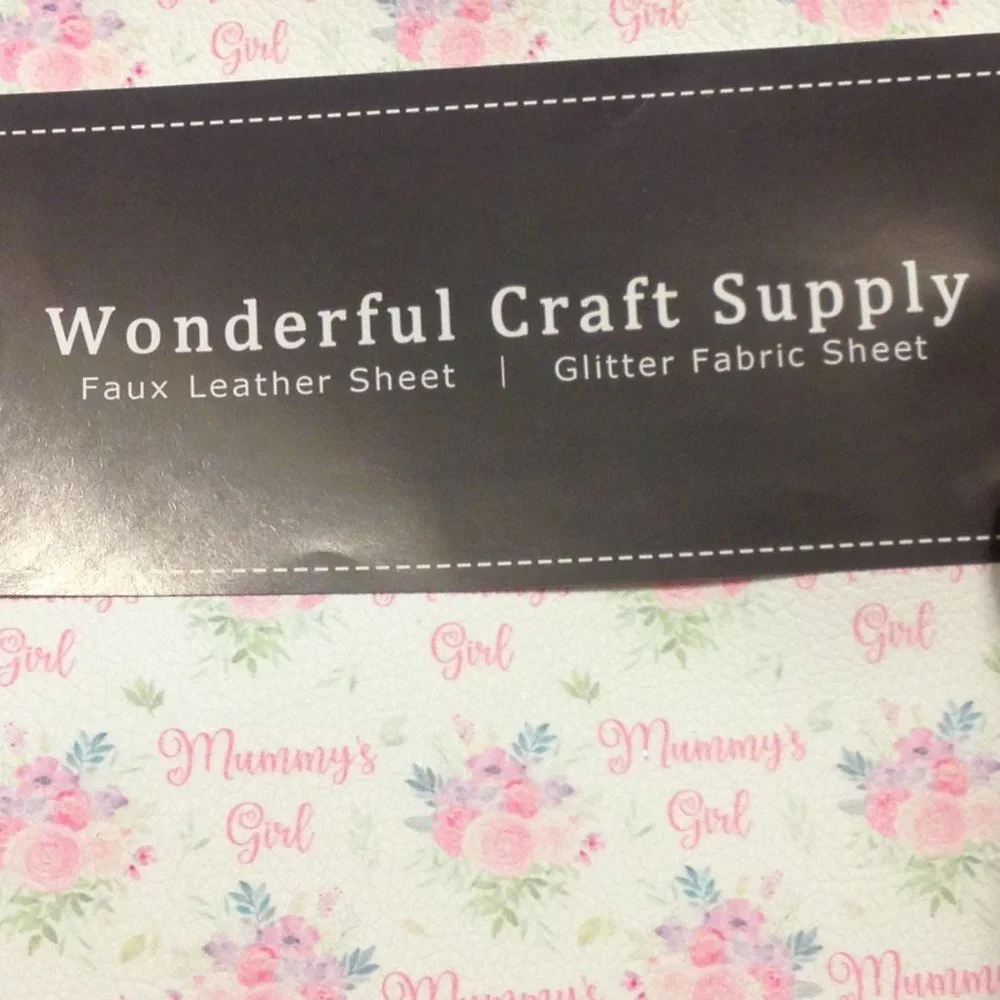 New pack of faux leather/glitter sheets